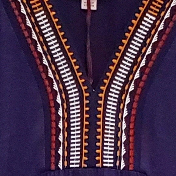 Knox Rose V Neck Navy Blue Short Sleeves Top - Picture 5 of 10